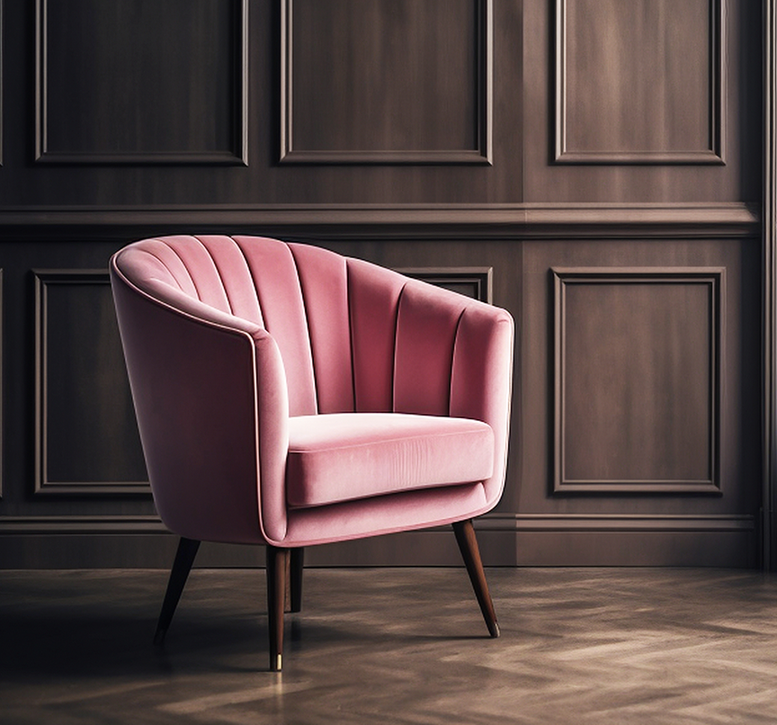 Fauteuil rose